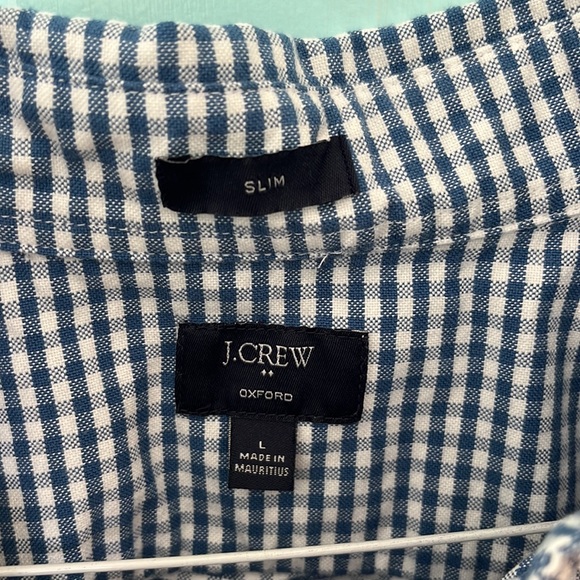 J.Crew Factory Slim-fit Oxford Button Down in Blue Gingham - Picture 2 of 4